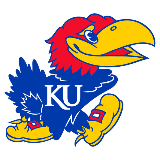 Kansas Jayhawks - 5 Logo Minis (Mixed Sizes) - Official NCAA - Reusable Vinyl Decals