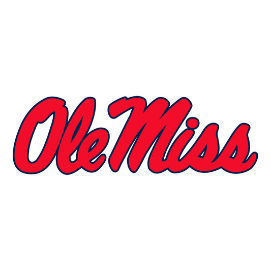 U of Mississippi: Ole Miss Rebels - 5 Logo Minis (Mixed Sizes) - Official NCAA - Reusable Vinyl Decals