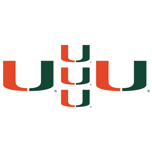 Miami Hurricanes - 5 Logo Minis (Mixed Sizes) - Official NCAA - Reusable Vinyl Decals