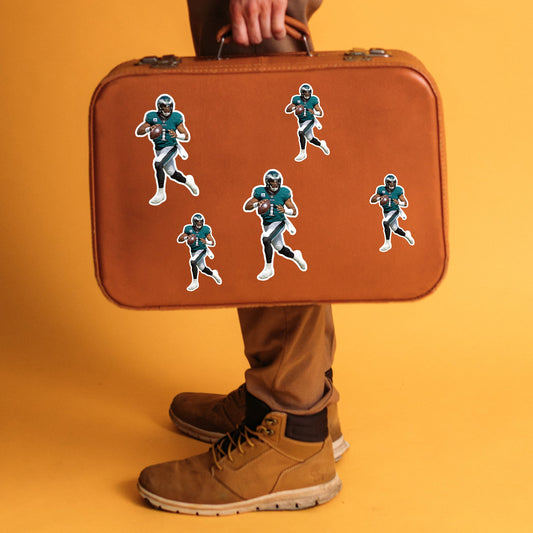 Jalen Hurts - 5 Player Minis (Mixed Sizes) - Official NFL - Philadelphia Eagles - Reusable Vinyl Decals