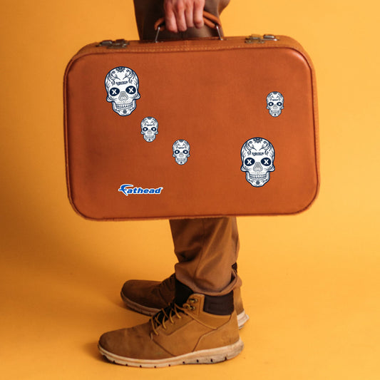 Xavier Musketeers - 5 Sugar Skull Logo Minis (Mixed Sizes) - Official NCAA - Reusable Vinyl Decals