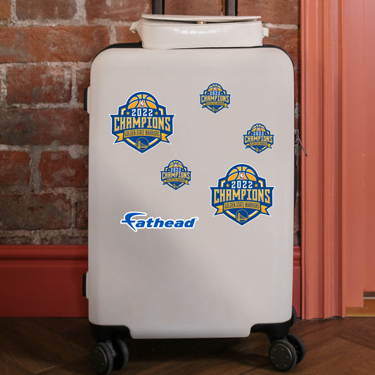 Golden State Warriors - 5 Logo Minis (Mixed Sizes) - Official NBA - 2022 Champions - Reusable Vinyl Decals