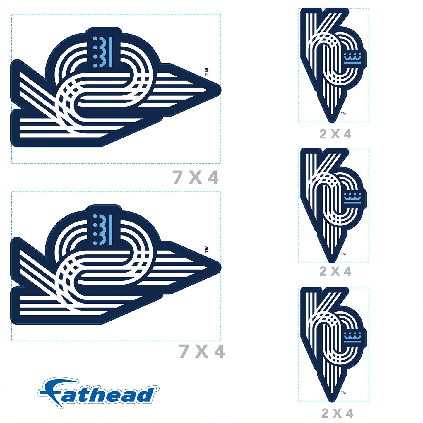 Kansas City Royals - 5 Logo Minis (Mixed Sizes) - Official MLB - Reusable Vinyl Decals #2