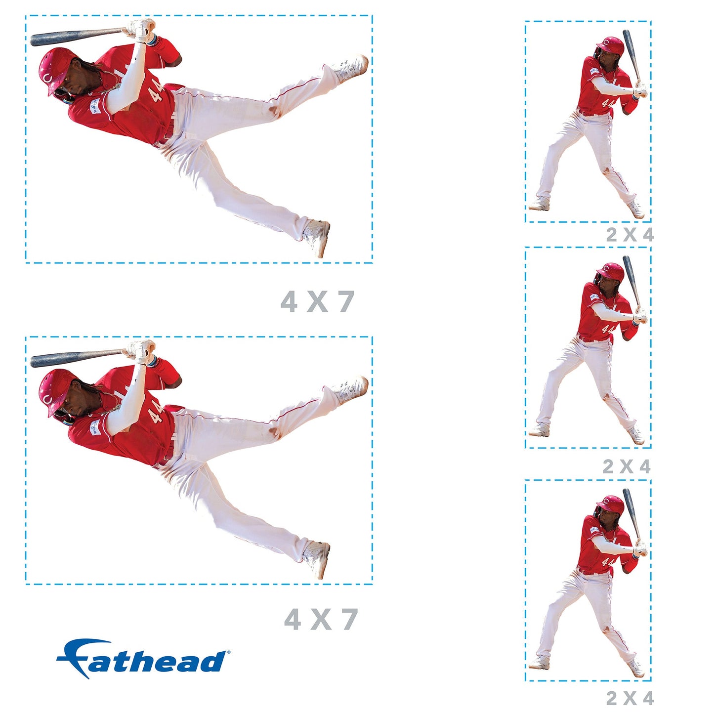 Elly De La Cruz - 5 Minis (Mixed Sizes) - Official MLB - Cincinnati Reds - Reusable Vinyl Decals