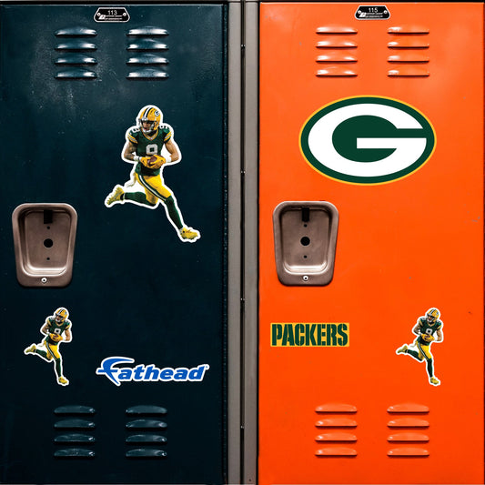 Christian Watson - 5 Minis (Mixed Sizes) - Official NFL - Green Bay Packers - Reusable Vinyl Decals