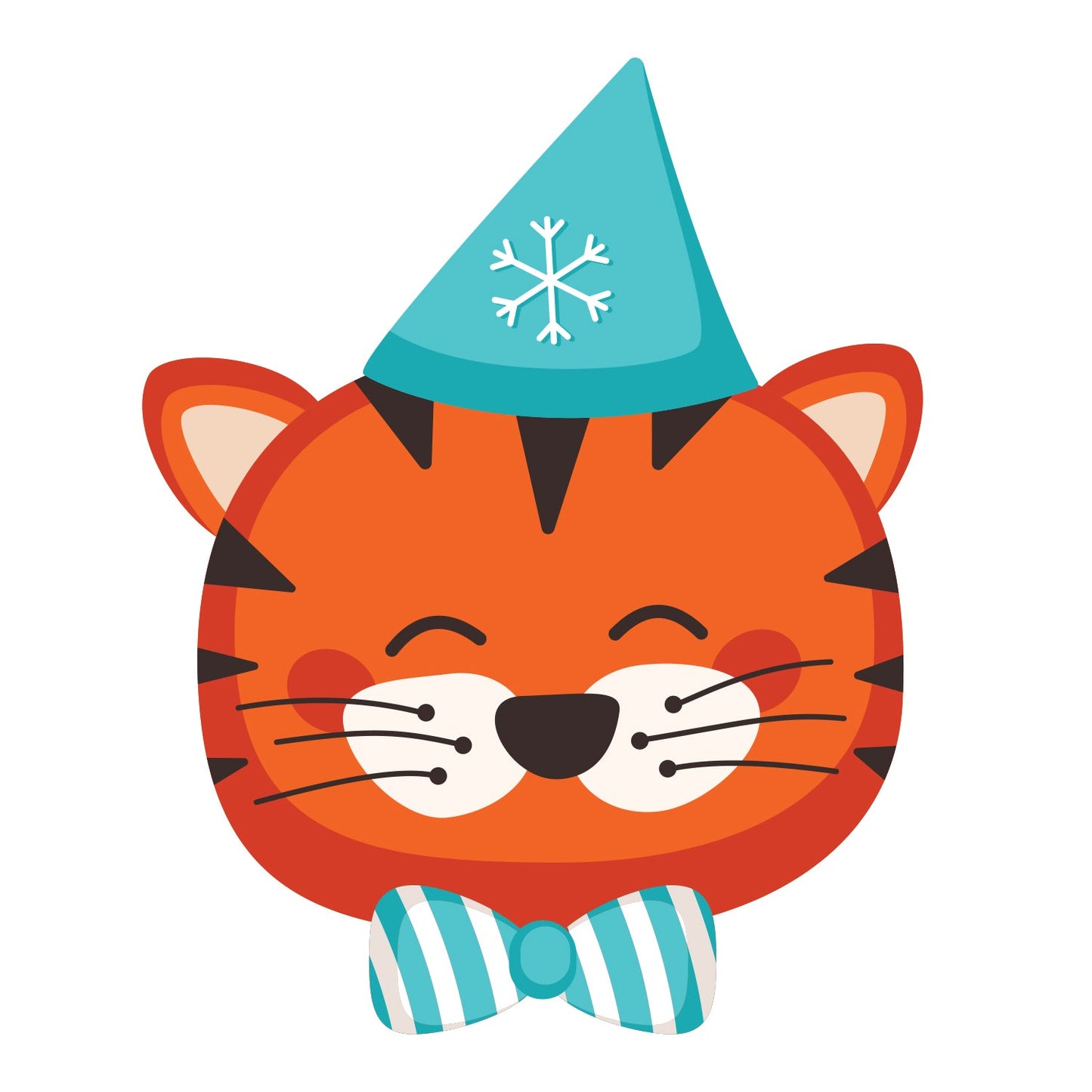 Sheet of 9 - Holiday: Orange Cat Minis Cardstock Cutout - Big Head