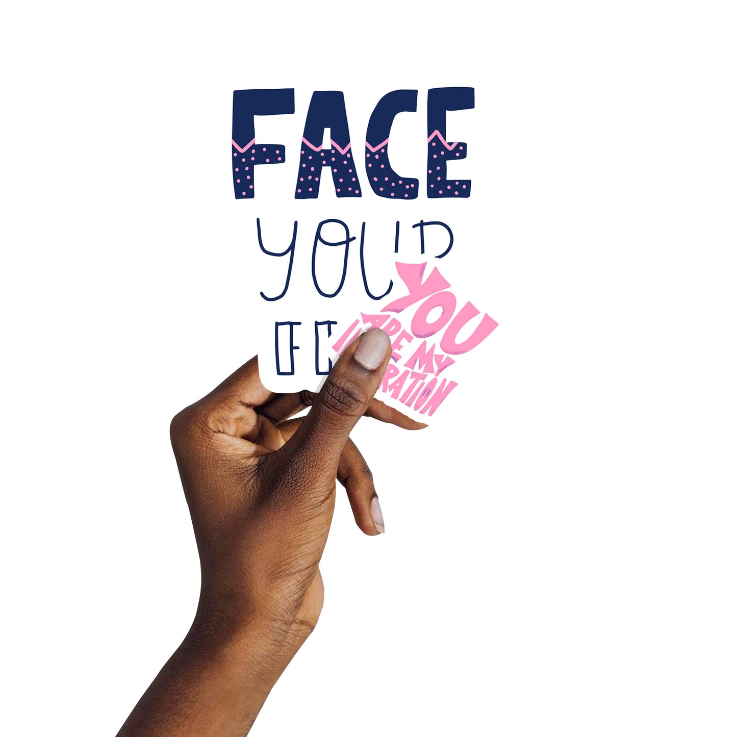 Sheet of 5 -Back to School: Be Unique Minis - Removable Adhesive Decal