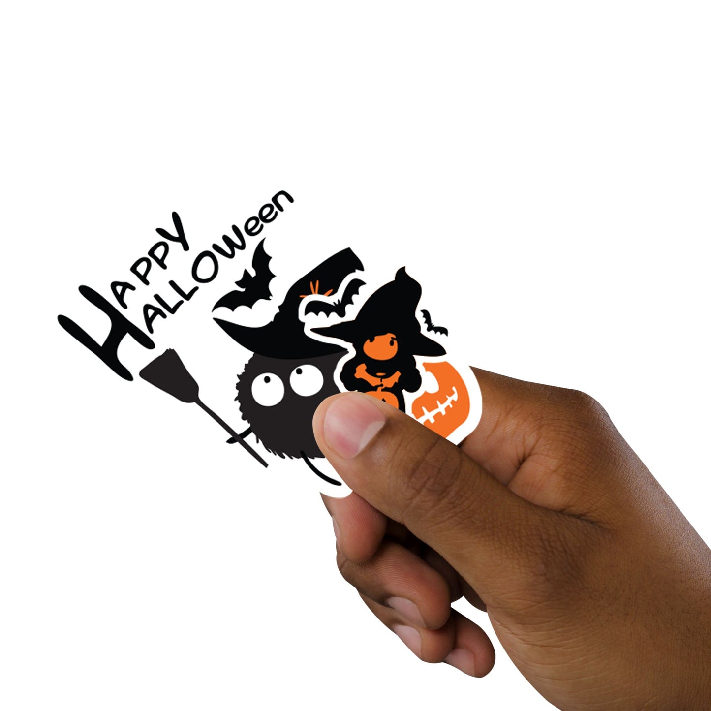 Sheet of 5 -Halloween: Boo Minis - Removable Adhesive Decal