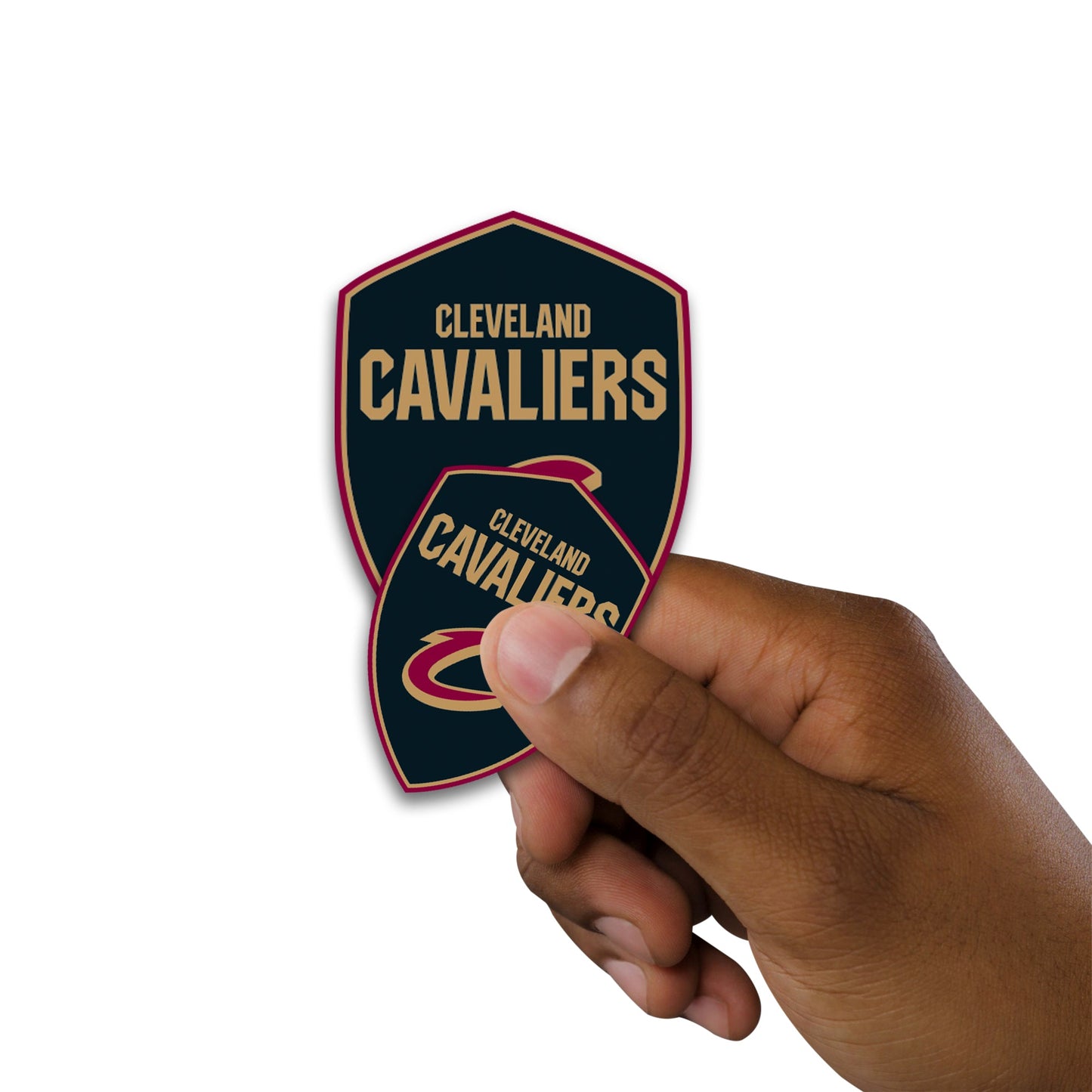 Cleveland Cavaliers - 5 Shield Logo Minis (Mixed Sizes) - Official NBA - Reusable Vinyl Decals