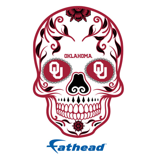 Oklahoma Sooners - 5 Sugar Skull Logo Minis (Mixed Sizes) - Official NCAA - Reusable Vinyl Decals