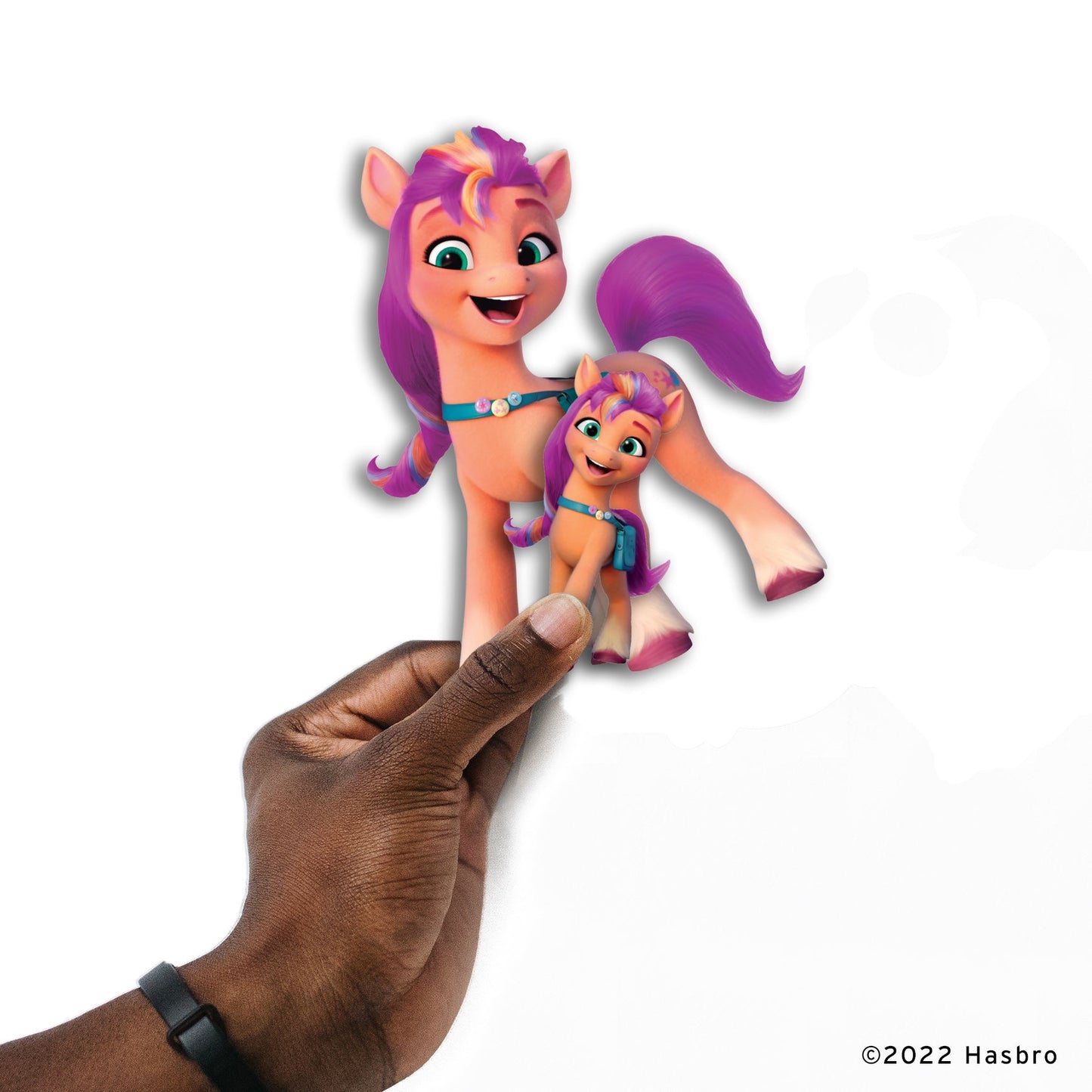 My Little Pony - 5 Character Minis (Mixed Sizes) - Official Hasbro - Sunny - Reusable Vinyl Decals