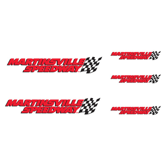 Martinsville Speedway - 5 Logo Minis (Mixed Sizes) - Official NASCAR - Reusable Vinyl Decals