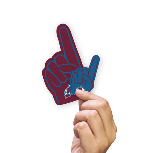 Colorado Avalanche - 5 Foam Finger Minis (Mixed Sizes) - Official NHL - Reusable Vinyl Decals