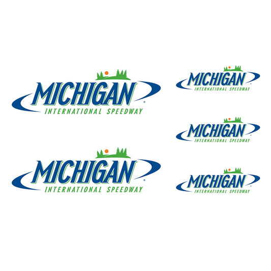 Michigan International Speedway - 5 Logo Minis (Mixed Sizes) - Official NASCAR - Reusable Vinyl Decals
