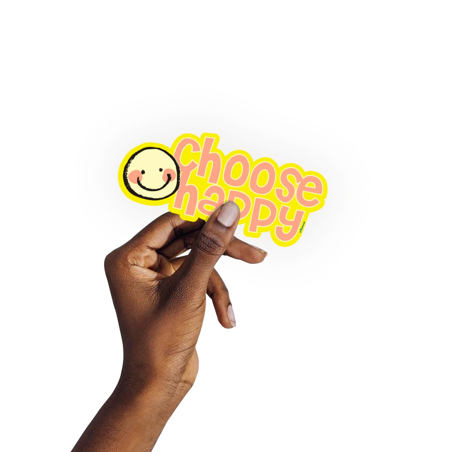 Sheet of 3 -Positivity: Choose Happy Minis - Removable Adhesive Decal