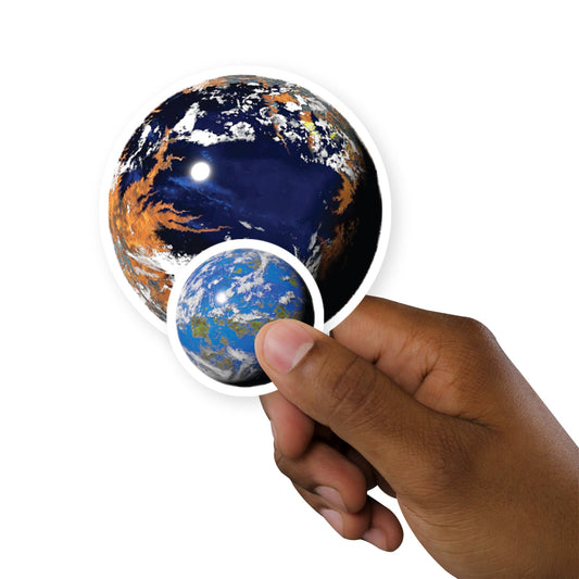 Sheet of 5 -Planets: Textures Minis - Removable Adhesive Decal
