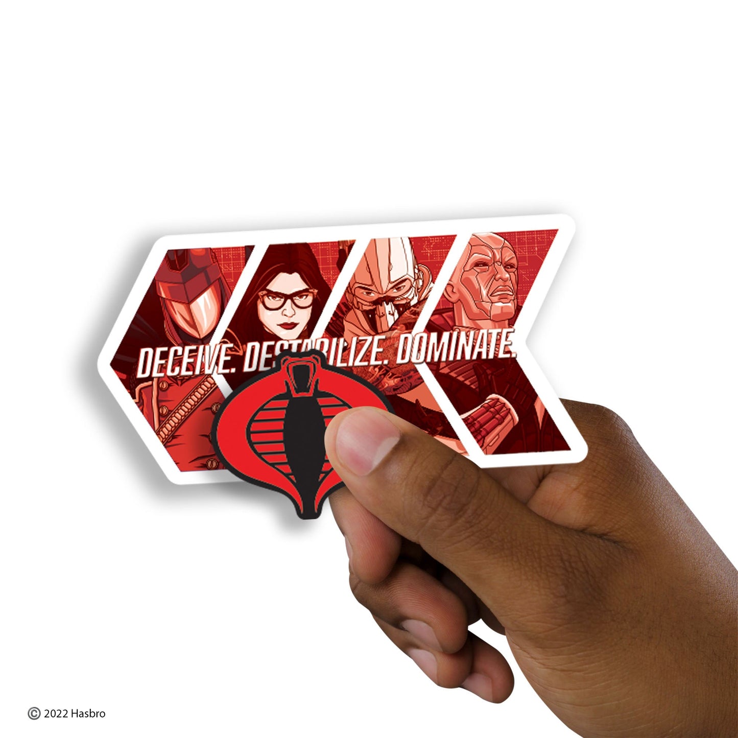 G.I. Joe - 5 Cobra Minis (Mixed Sizes) - Official Hasbro - Reusable Vinyl Decals