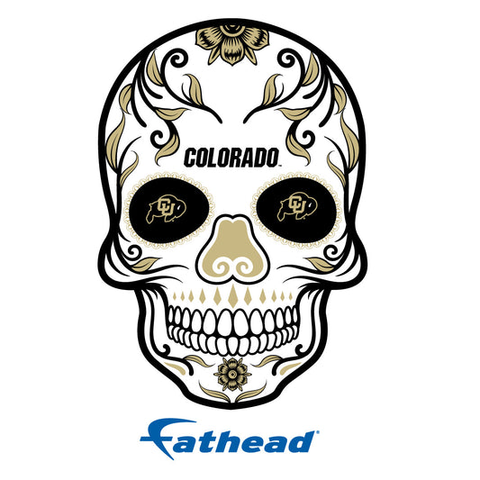 Colorado Buffaloes - 5 Sugar Skull Logo Minis (Mixed Sizes) - Official NCAA - Reusable Vinyl Decals