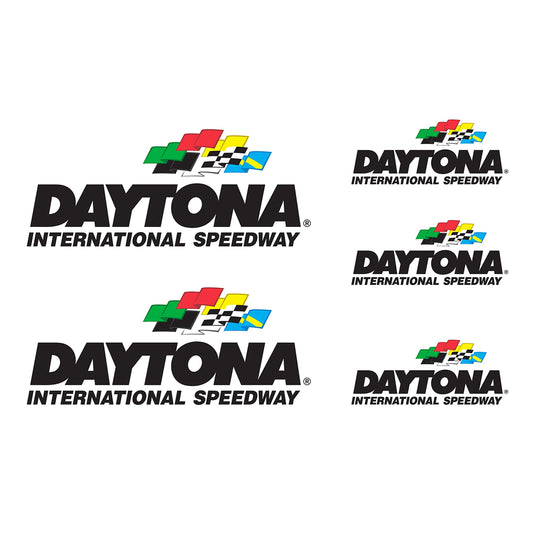 Daytona International Speedway - 5 Logo Minis (Mixed Sizes) - Official NASCAR - Reusable Vinyl Decals
