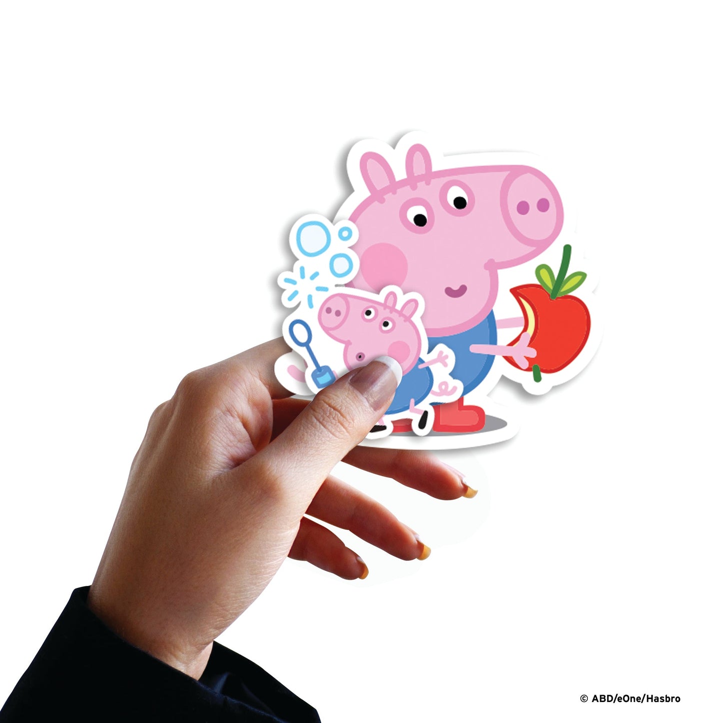 George - 5 Minis (Mixed Sizes) - Official Hasbro - Peppa Pig - Reusable Vinyl Decals