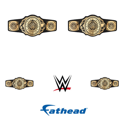 Intercontinental Title - 5 Logo Minis (Mixed Sizes) - Official WWE - Reusable Vinyl Decals