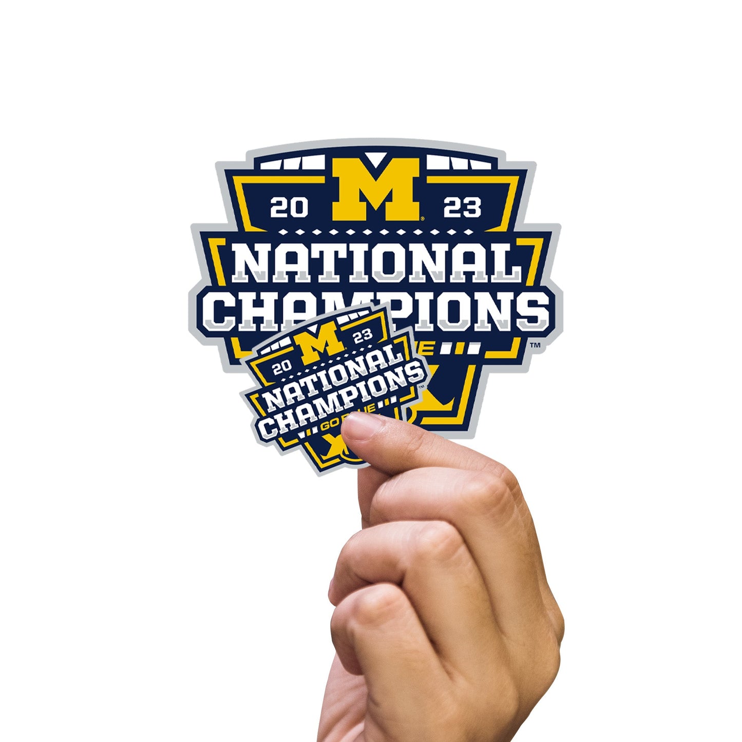 Michigan Wolverines - 5 Logo Minis (Mixed Sizes) - Official NCAA - 2023 Football Champions - Reusable Vinyl Decals