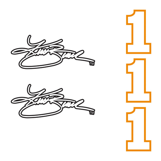 Kurt Busch - 5 Logo Minis (Mixed Sizes) - Official NASCAR - Reusable Vinyl Decals