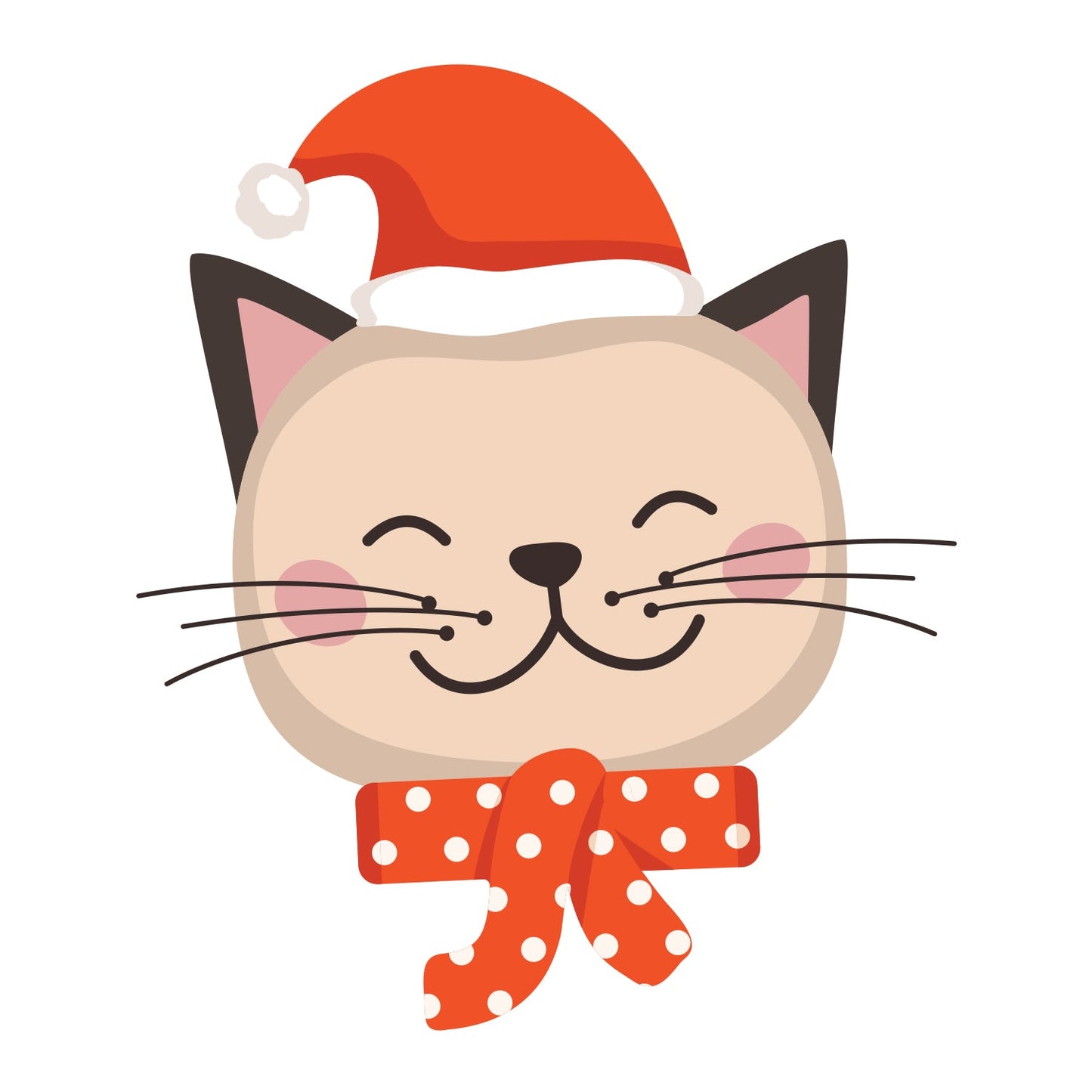 Sheet of 9 - Holiday: Gray Cat Minis Cardstock Cutout - Big Head