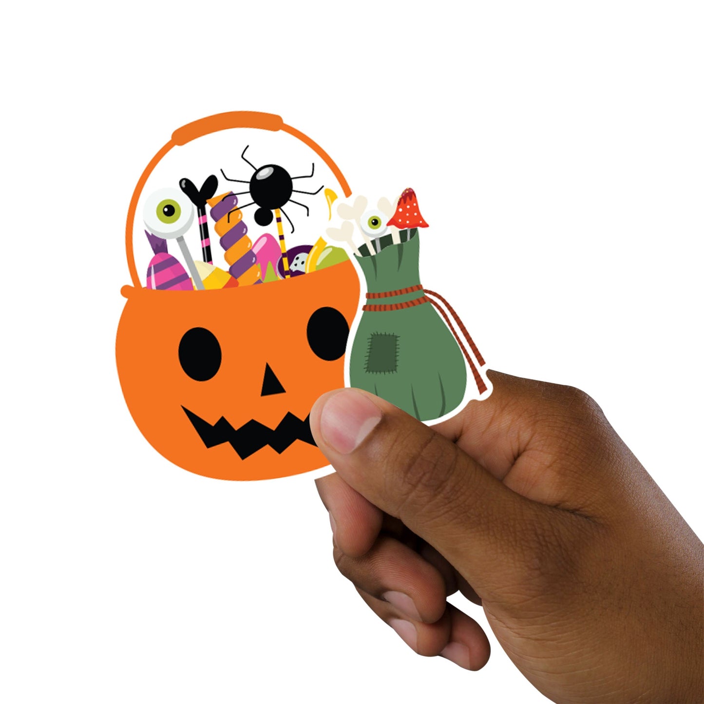 Sheet of 5 -Halloween: Sweets Minis - Removable Adhesive Decal