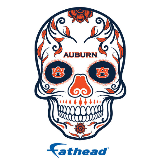 Auburn Tigers - 5 Sugar Skull Logo Minis (Mixed Sizes) - Official NCAA - Reusable Vinyl Decals