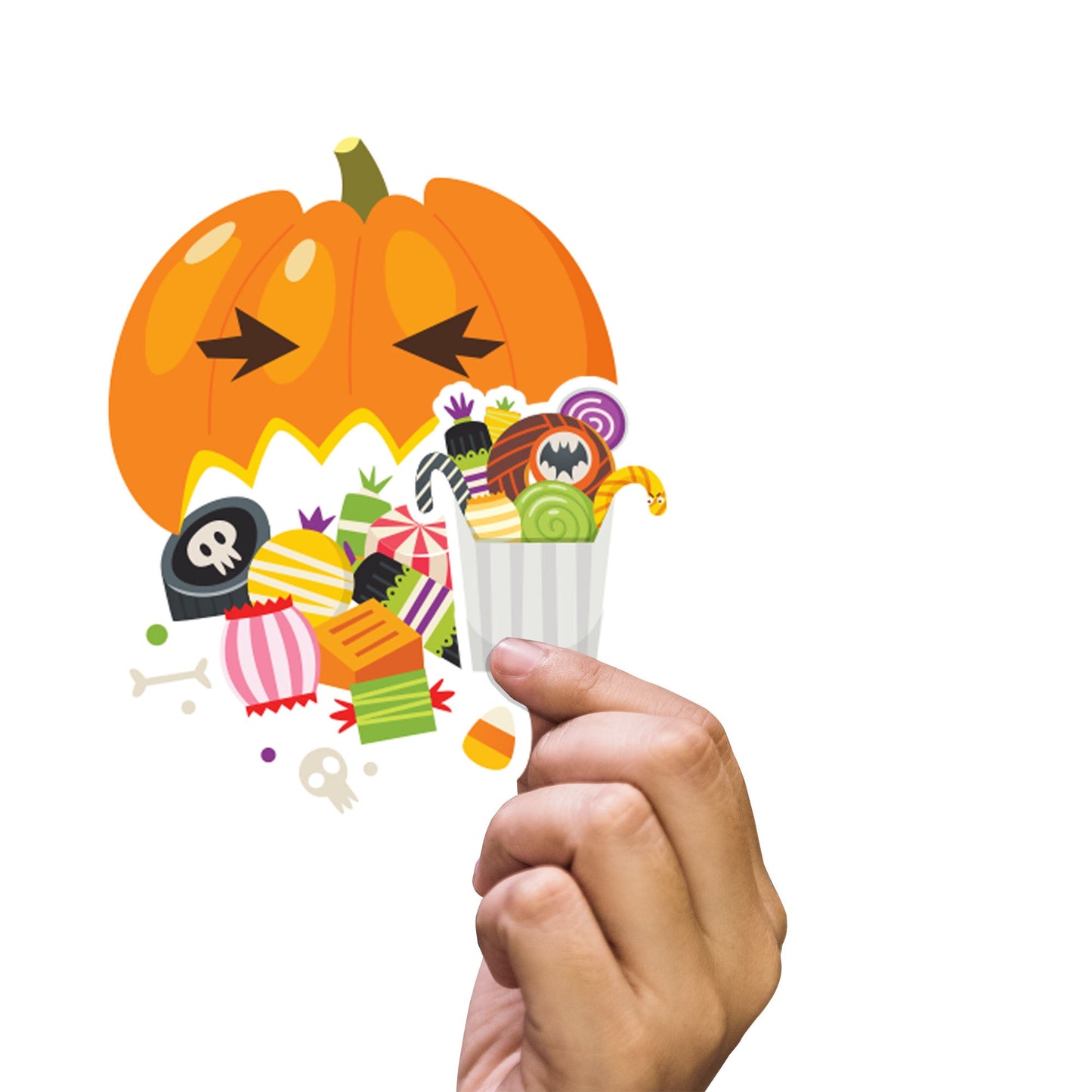 Sheet of 5 -Halloween: Crazy Sweets Minis - Removable Adhesive Decal