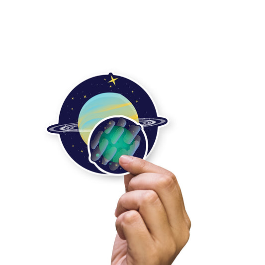 Sheet of 5 -Planets: Layers Minis - Removable Adhesive Decal