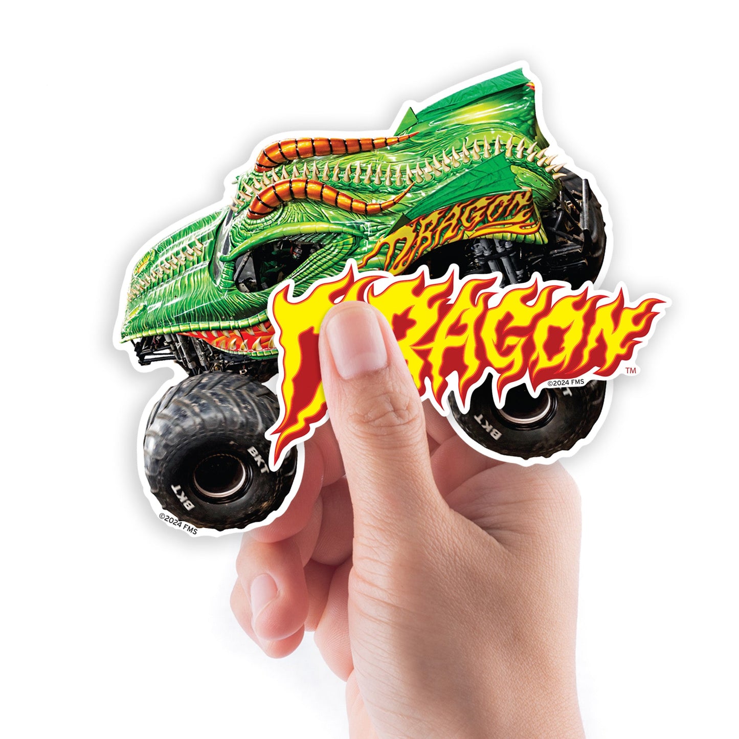 Dragon - 5 Character Minis (Mixed Sizes) - Official Monster Jam - Reusable Vinyl Decals
