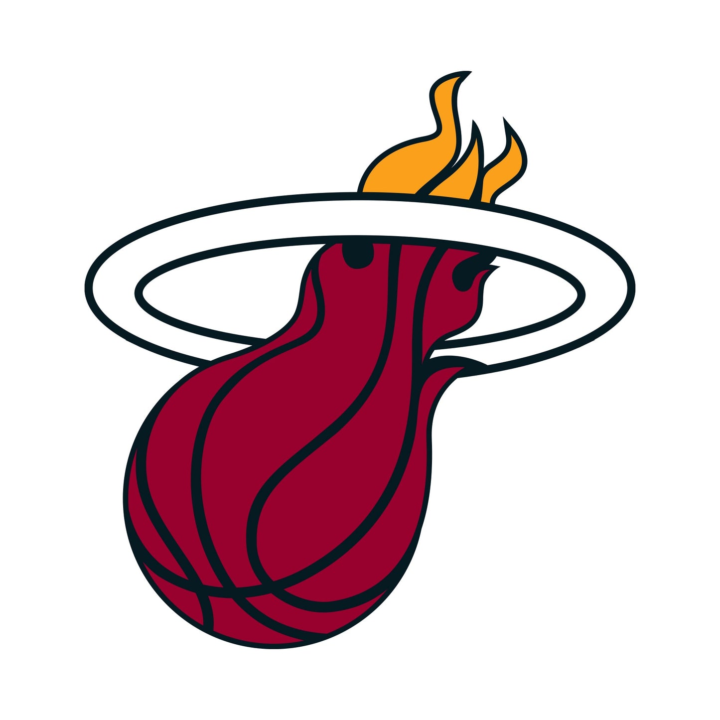 Miami Heat - 5 Logo Minis (Mixed Sizes) - Official NBA - Reusable Vinyl Decals #1