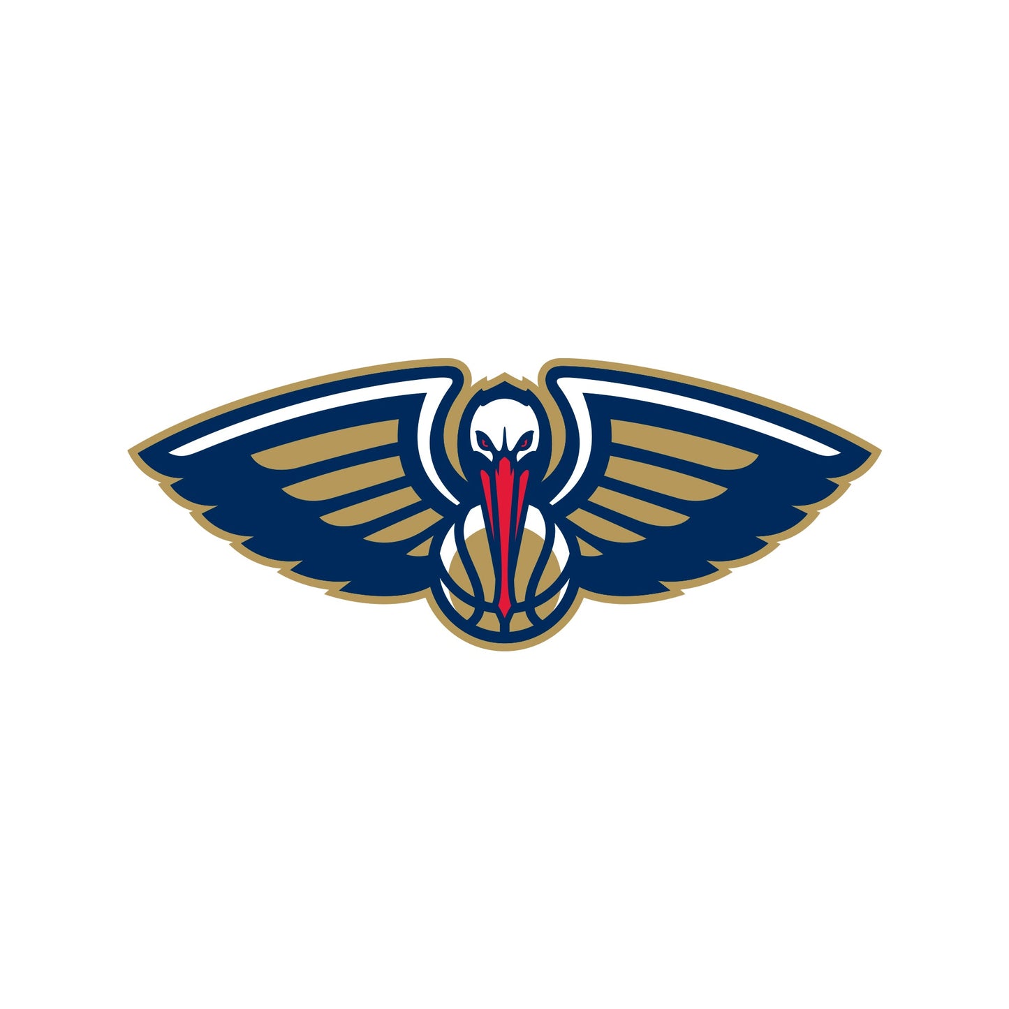 New Orleans Pelicans - 5 Logo Minis (Mixed Sizes) - Official NBA - Reusable Vinyl Decals