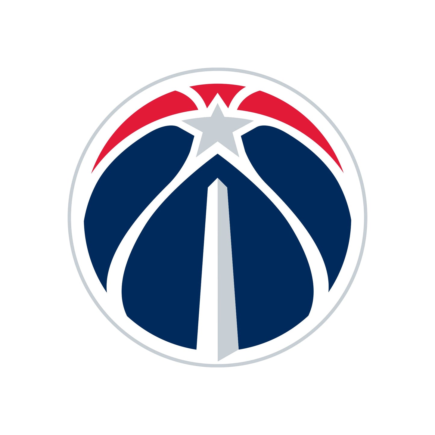 Washington Wizards - 5 Logo Minis (Mixed Sizes) - Official NBA - Reusable Vinyl Decals