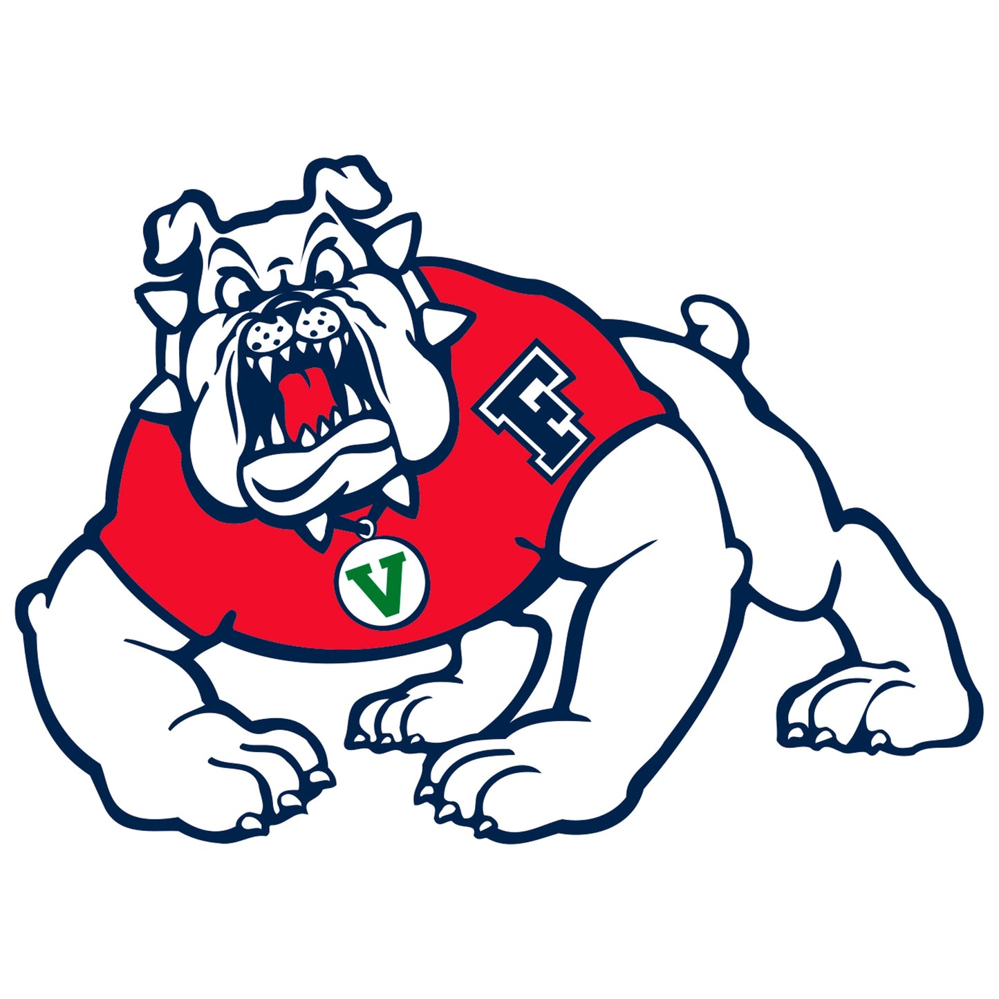 Fresno State Bulldogs - 5 Logo Minis (Mixed Sizes) - Official NCAA - Reusable Vinyl Decals