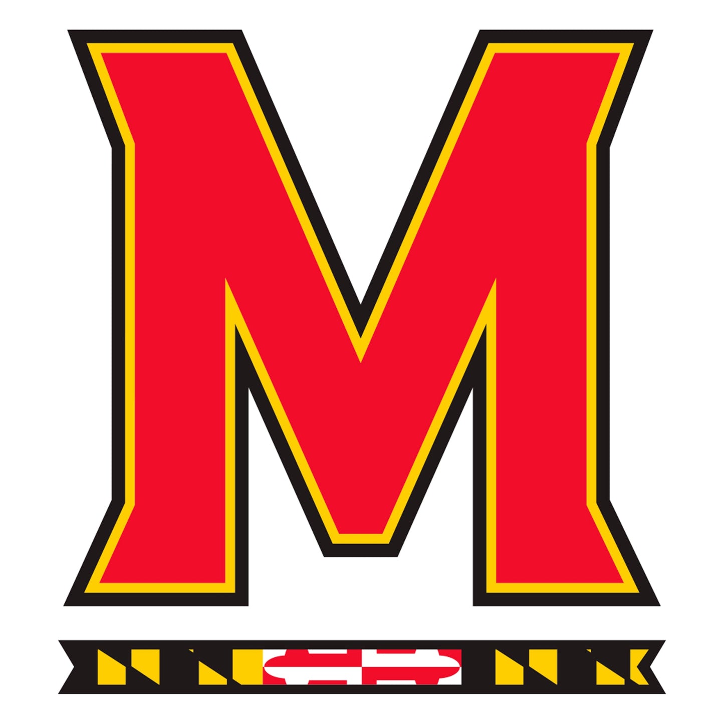 Maryland Terrapins - 5 Logo Minis (Mixed Sizes) - Official NCAA - Reusable Vinyl Decals