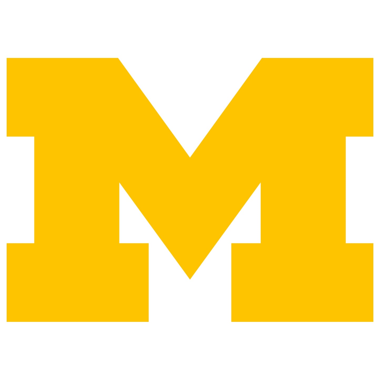 U of Michigan - 5 Logo Minis (Mixed Sizes) - Official NCAA - Michigan Wolverines - Reusable Vinyl Decals