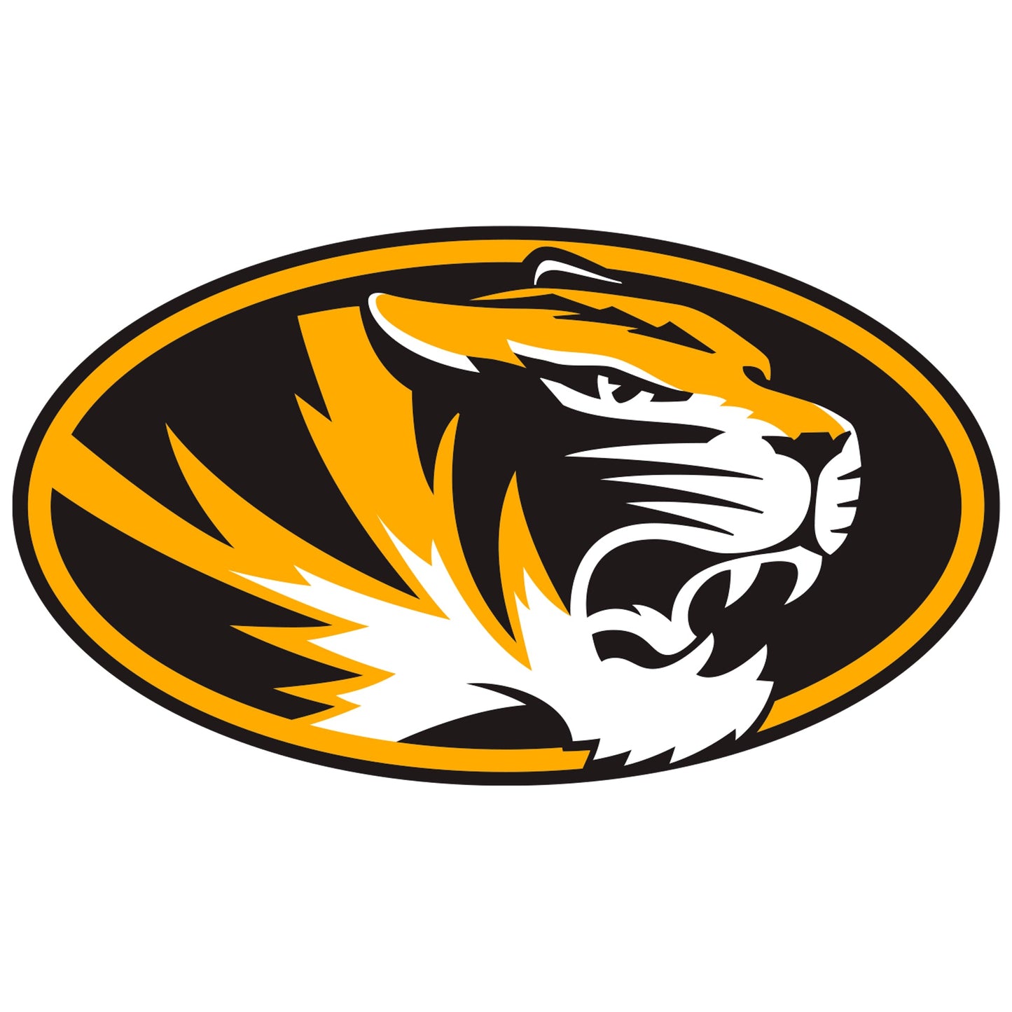 U of Missouri - 5 Logo Minis (Mixed Sizes) - Official NCAA - Missouri Tigers - Reusable Vinyl Decals
