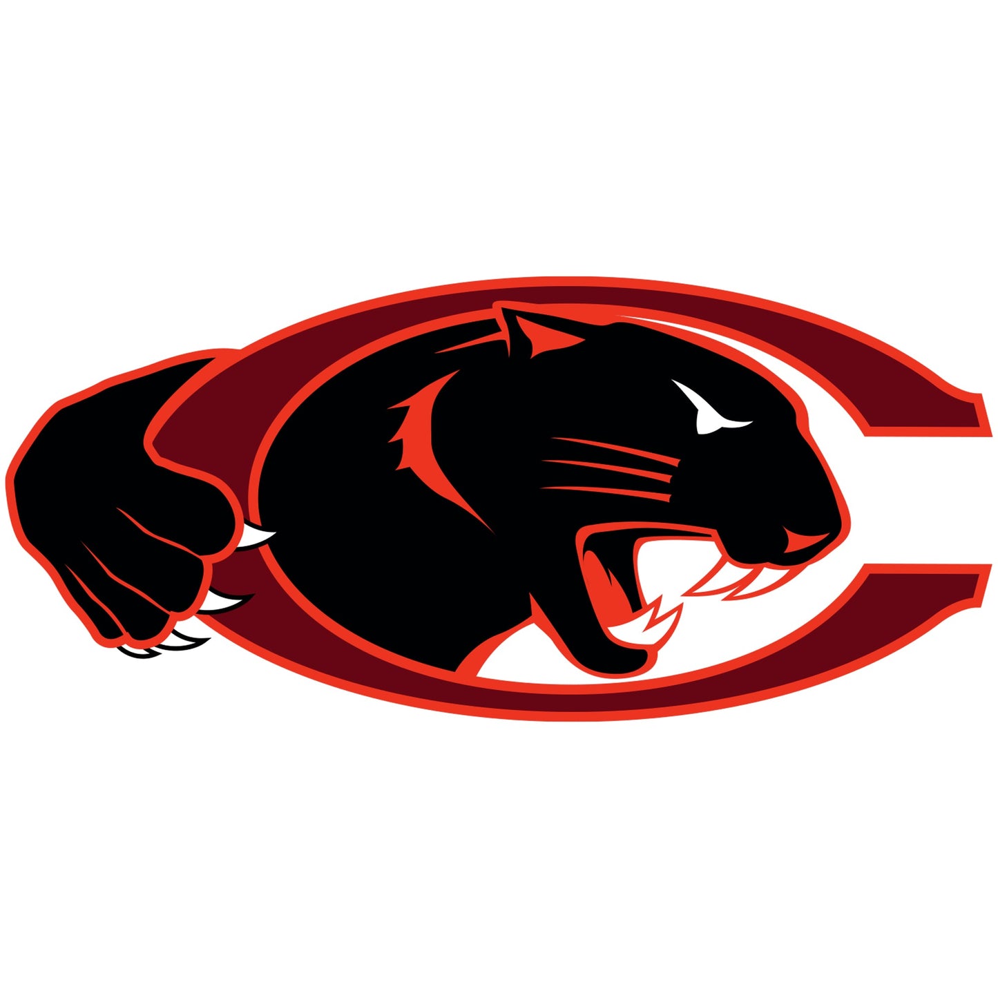 Claflin Panthers - 5 Logo Minis (Mixed Sizes) - Official NCAA - Reusable Vinyl Decals