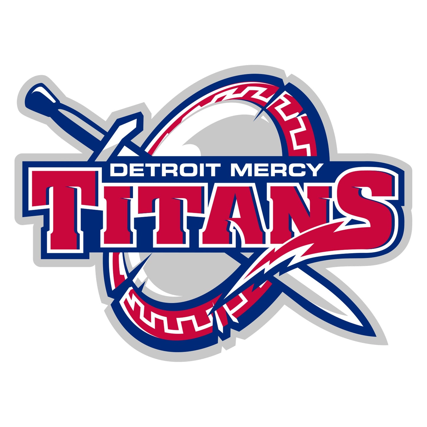 Detroit Mercy Titans - 5 Logo Minis (Mixed Sizes) - Official NCAA - Reusable Vinyl Decals