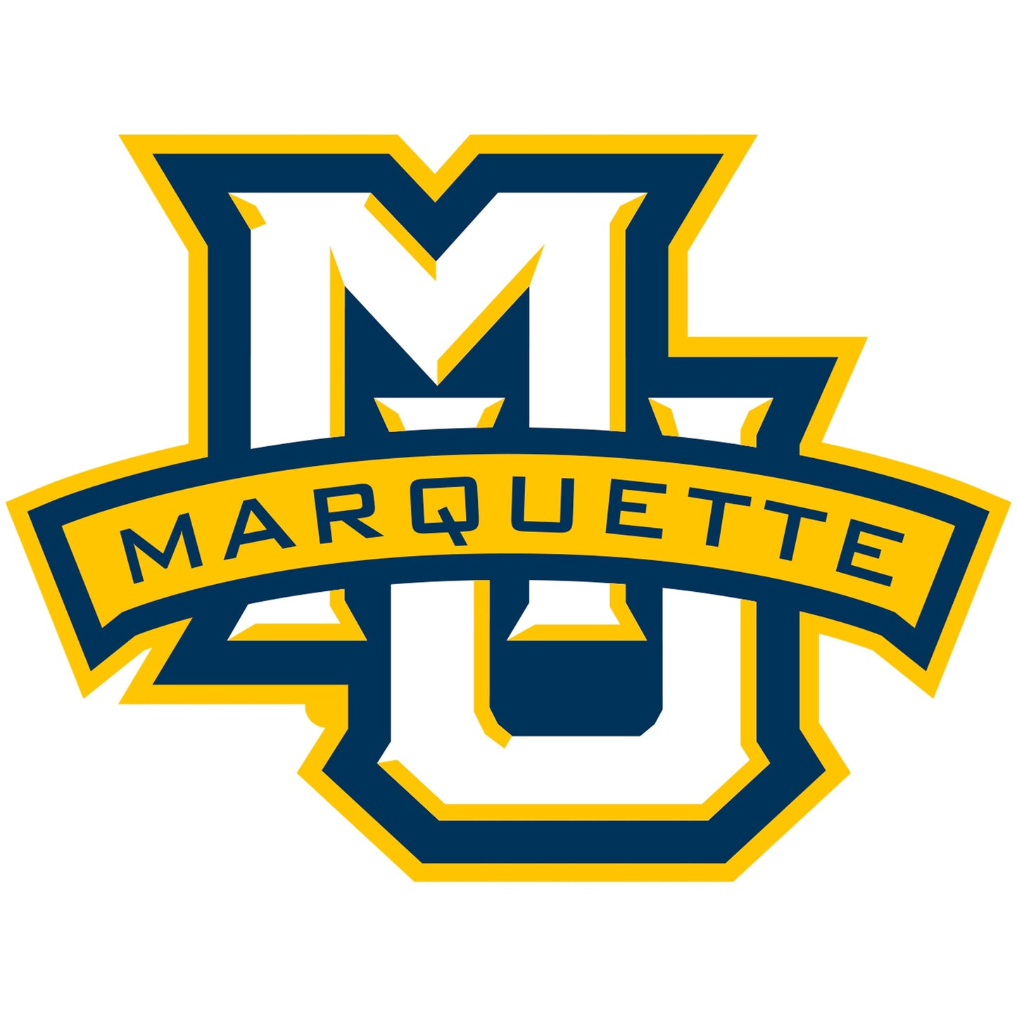 Marquette Golden Eagles - 5 Logo Minis (Mixed Sizes) - Official NCAA - Reusable Vinyl Decals