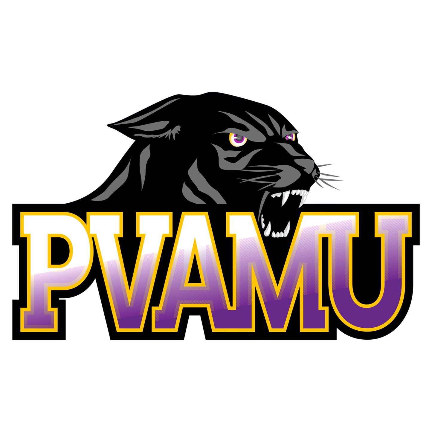 Prairie View A&M Panthers - 5 Logo Minis (Mixed Sizes) - Official NCAA - Reusable Vinyl Decals