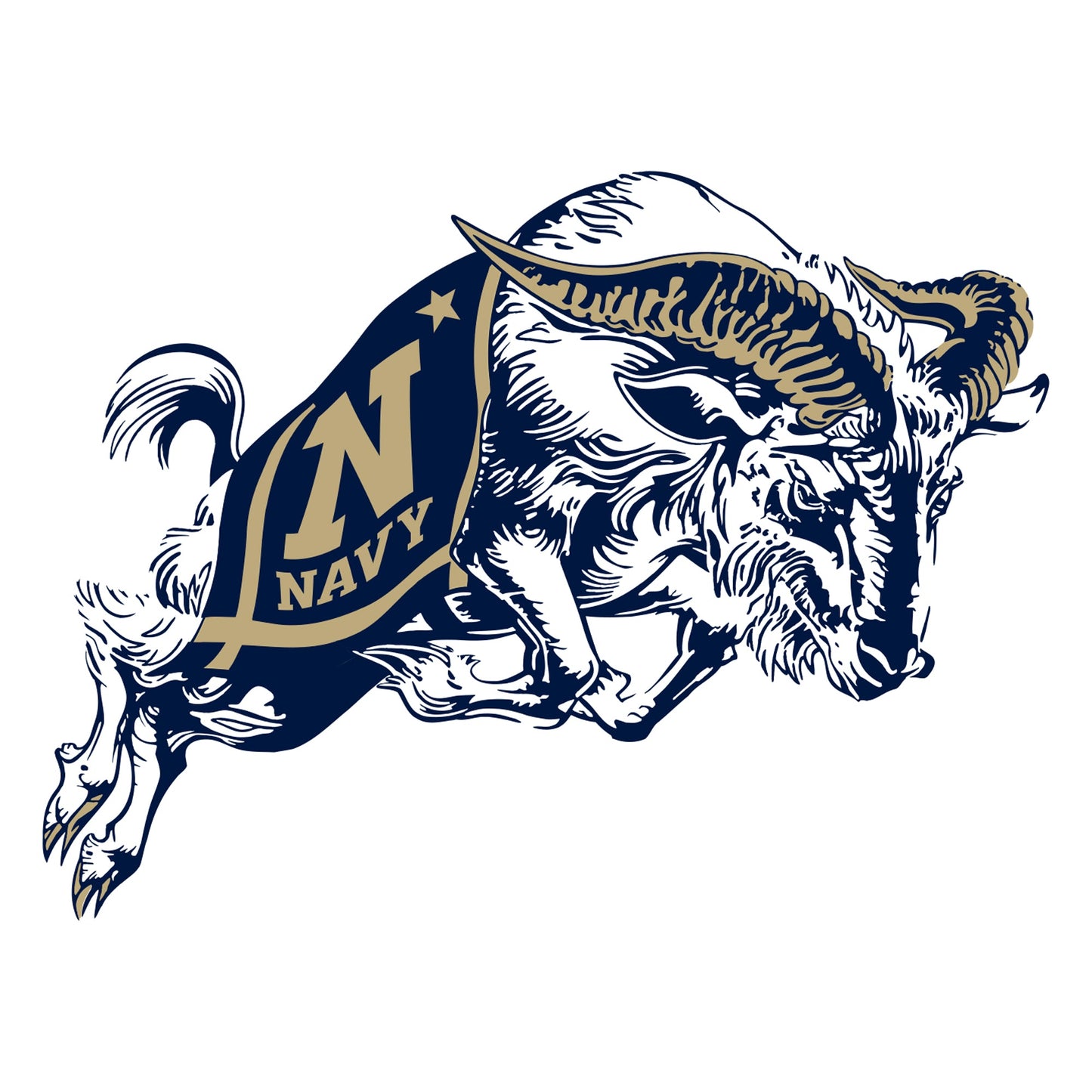 US Naval Academy Midshipmen - 5 Logo Minis (Mixed Sizes) - Official NCAA - Reusable Vinyl Decals