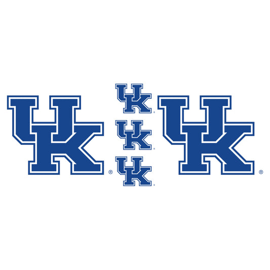 U of Kentucky - 5 Logo Minis (Mixed Sizes) - Official NCAA - Kentucky Wildcats - Reusable Vinyl Decals
