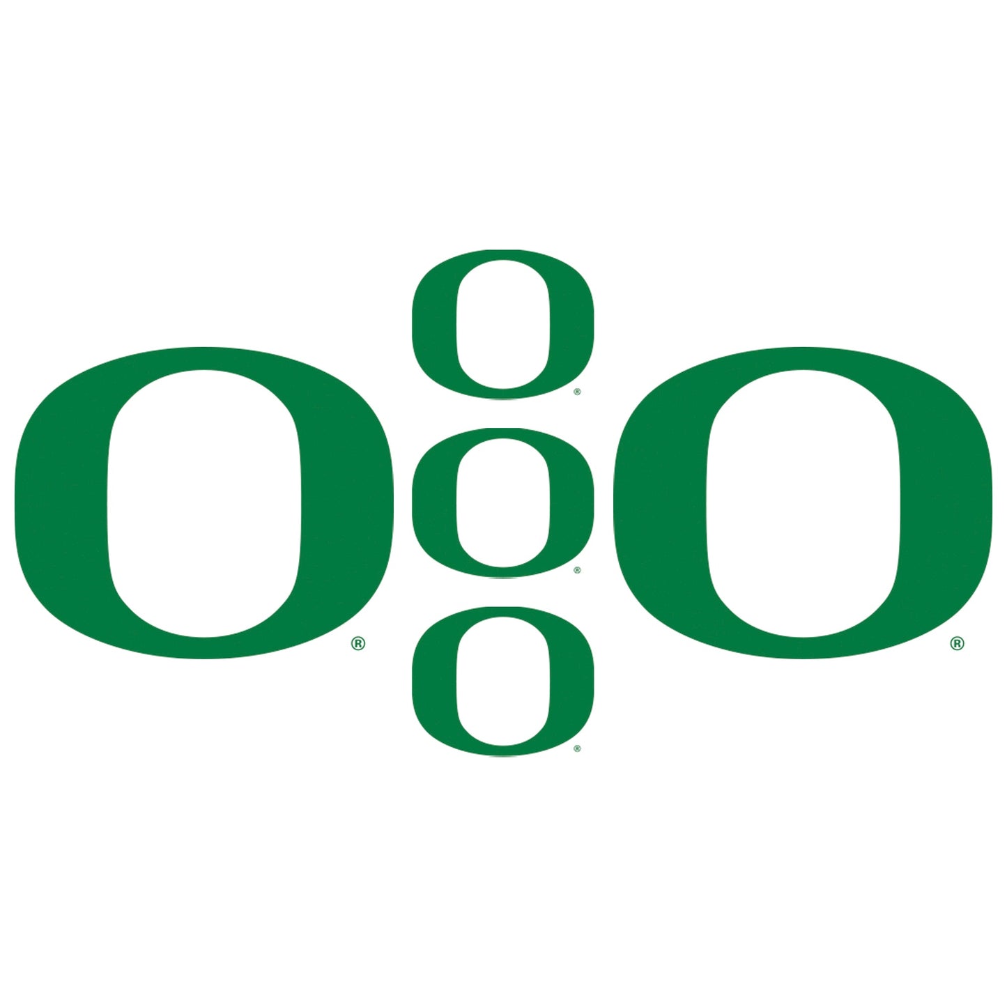 Oregon Ducks - 5 Logo Minis (Mixed Sizes) - Official NCAA - Reusable Vinyl Decals