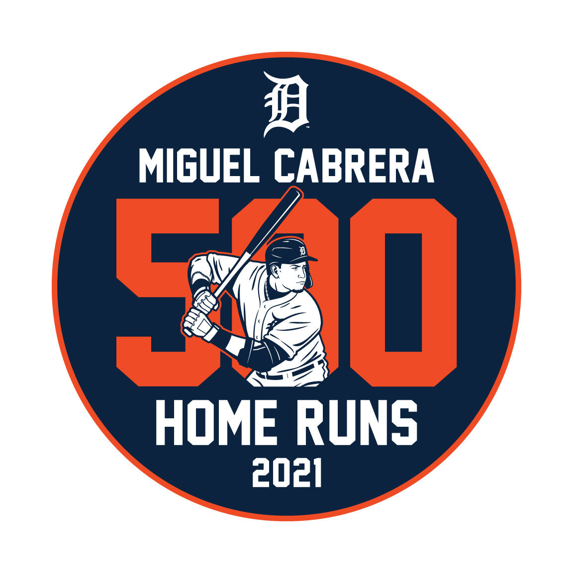 Miguel Cabrera - 5 Logo Minis (Mixed Sizes) - Official MLB - Detroit Tigers - Reusable Vinyl Decals