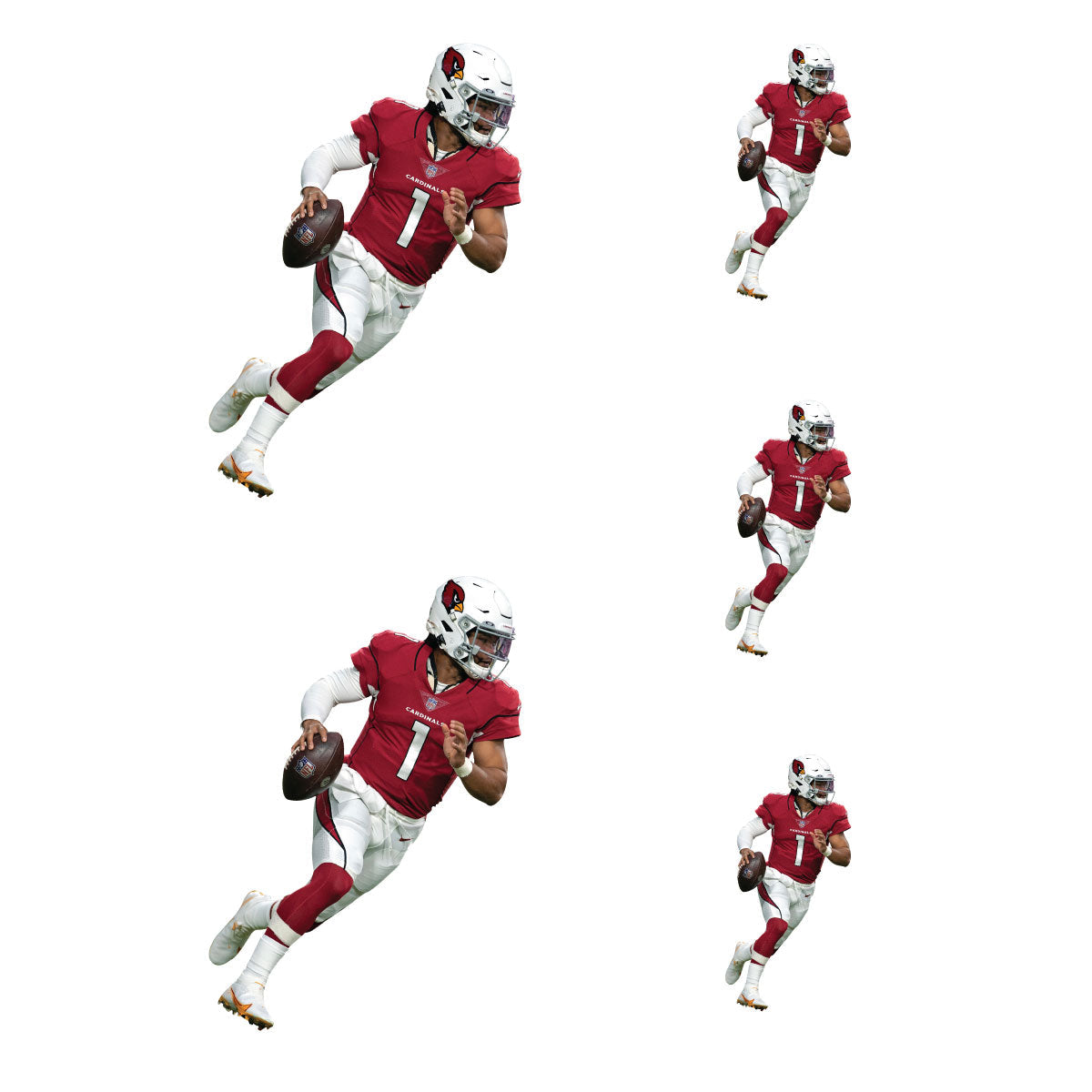 Kyler Murray - 5 Player Minis (Mixed Sizes) - Official NFL - Arizona Cardinals - Reusable Vinyl Decals