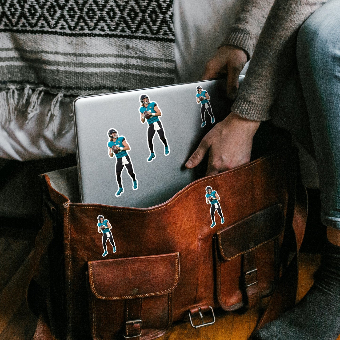 Trevor Lawrence - 5 Player Minis (Mixed Sizes) - Official NFL - Jacksonville Jaguars - Reusable Vinyl Decals